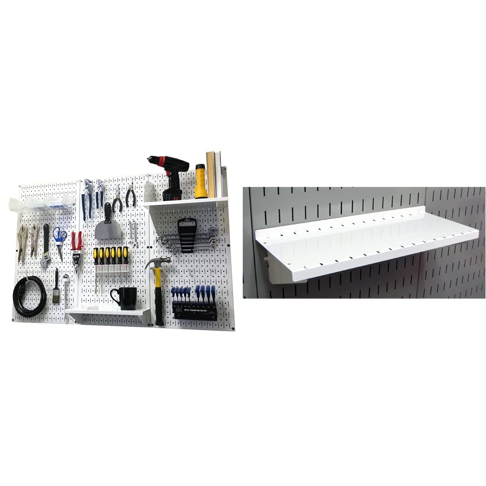 Wall Control Pegboard Organizer 4 ft. Metal Pegboard Standard Tool Storage Kit with Black Toolboard and Black Accessories