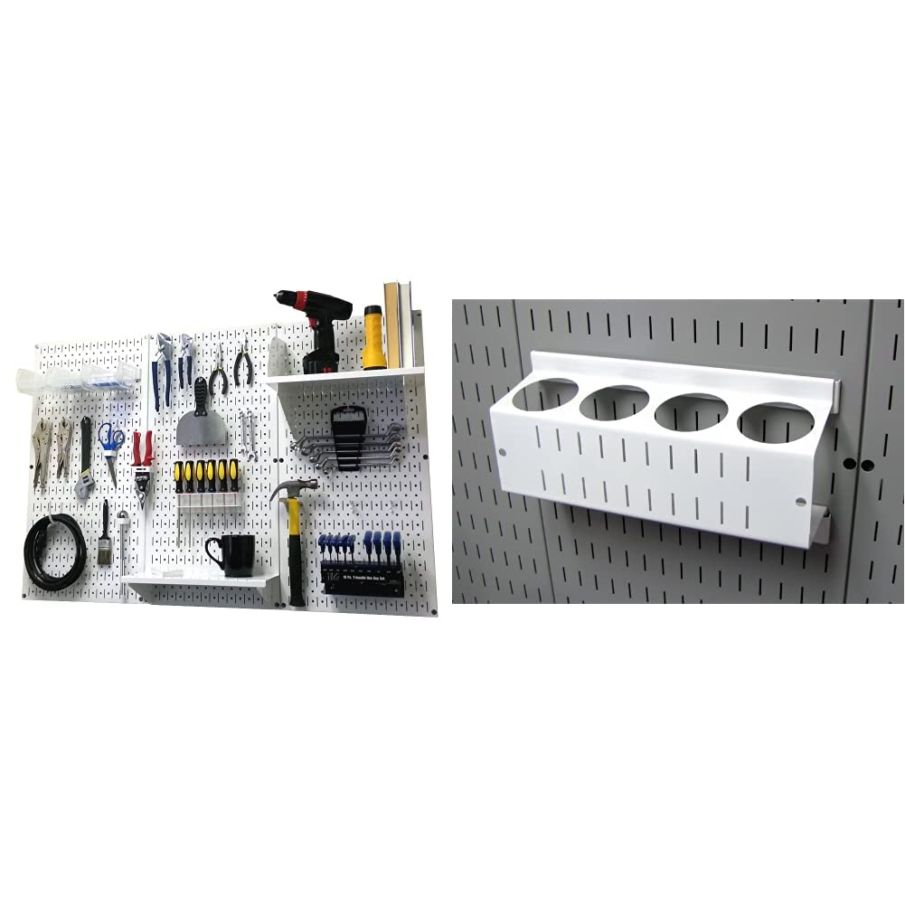 Wall Control Pegboard Organizer 4 ft. Metal Pegboard Standard Tool Storage Kit with Black Toolboard and Black Accessories
