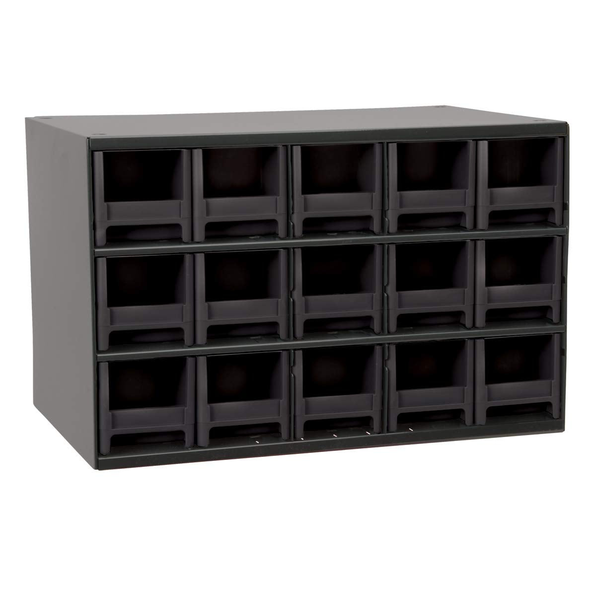 Akro-Mils Steel Garage Storage Cabinet, Small Parts Organizer Metal Cabinet for Hardware, Nails, Screws, Bolts, Nuts, and More, 17" W x 11" D x 11" H, 20-Drawer, Gray Cabinet/Gray Drawers (19320)