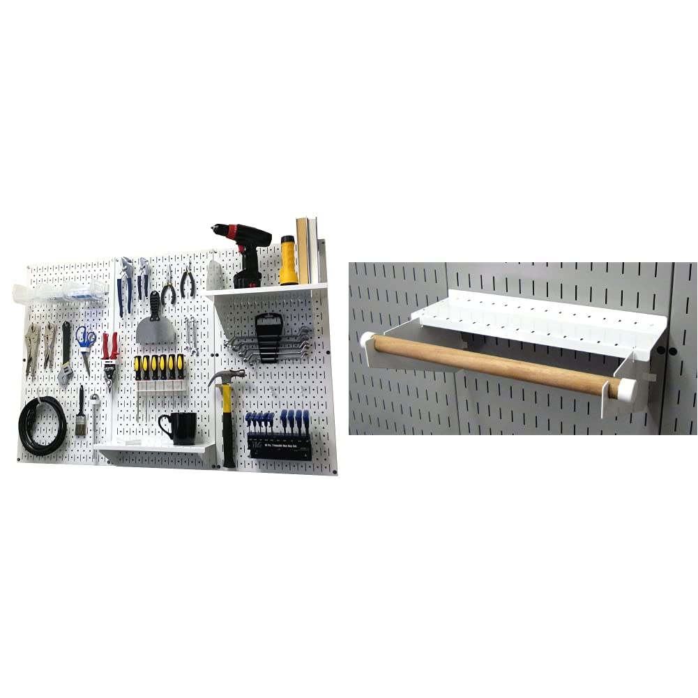 Wall Control Pegboard Organizer 4 ft. Metal Pegboard Standard Tool Storage Kit with Black Toolboard and Black Accessories