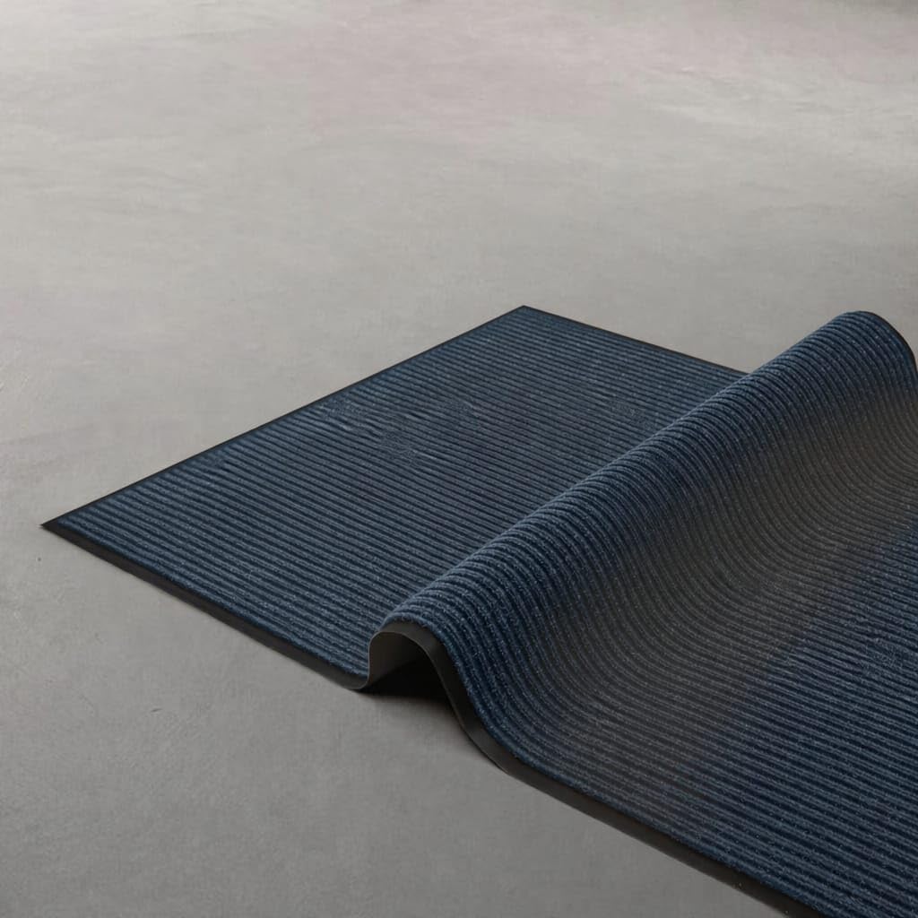 LuxUrux® Durable Rubber 3'x5' Commercial Door Mat - Heavy Duty, Indoor/Outdoor, Easy Clean, Waterproof, Patio, Garage - Commercial Floor Mat for Entry (3 x 5 Feet)