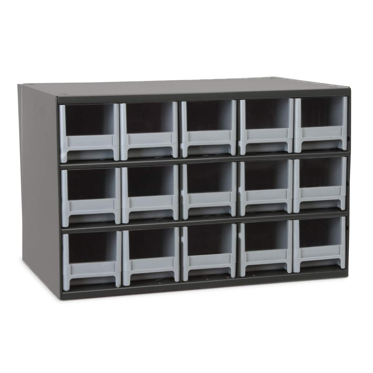 Akro-Mils Steel Garage Storage Cabinet, Small Parts Organizer Metal Cabinet for Hardware, Nails, Screws, Bolts, Nuts, and More, 17" W x 11" D x 11" H, 20-Drawer, Gray Cabinet/Gray Drawers (19320)