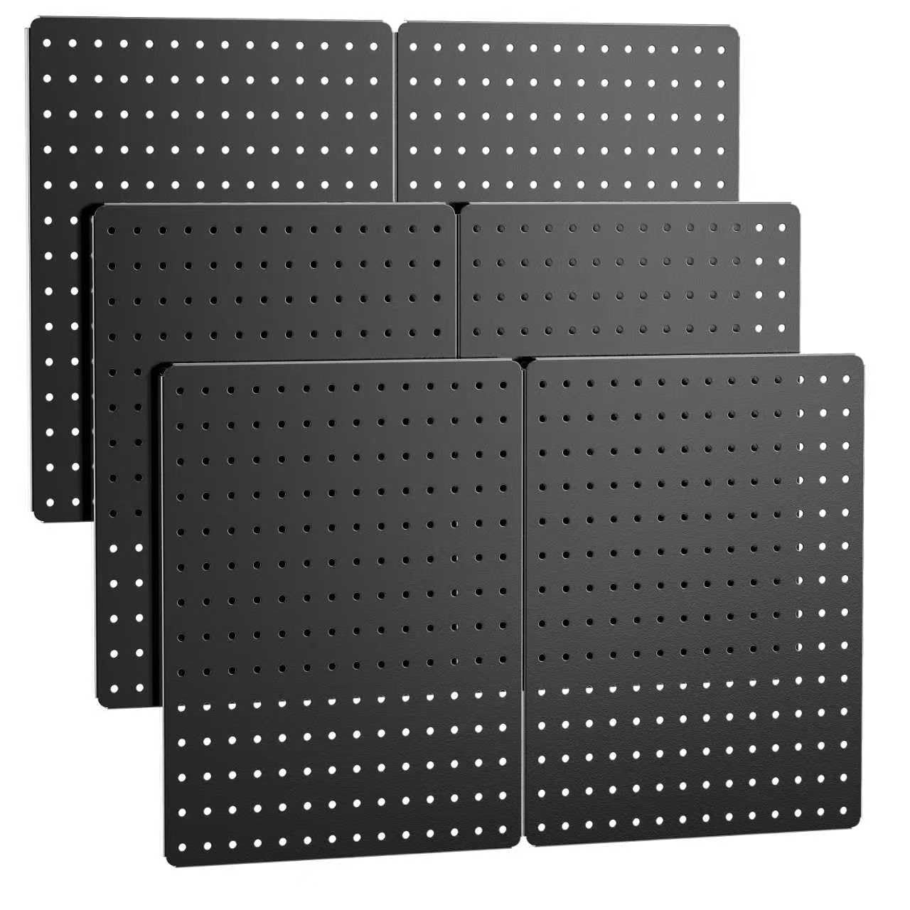 Peg Board, 110pcs Metal Pegboard Kit, Includes 4 Pack Black Peg Board Panels with Accessories and Hook Locks, Large Heavy Duty Peg Boards for Walls Home, Garage Tool Storage, Workbench