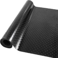 Baoz Garage Floor Rubber Mat 16.4x3.3ft Anti-Slip Rubber Floor Protector Heavy Duty Coin-Grip Rubber Flooring Rolls Parking Mats for Industry Garage Home Gym, 3mm Thick Black