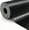Nisorpa 16.4 x 3.3 FT Garage Floor Mat 1/8" Thick Garage Flooring Roll Heavy Duty Coin-Grip Rubber Flooring Rolls Waterproof Non-Slip Car Parking Mat Floor Protector Mat for Garage, Industry, Workshop