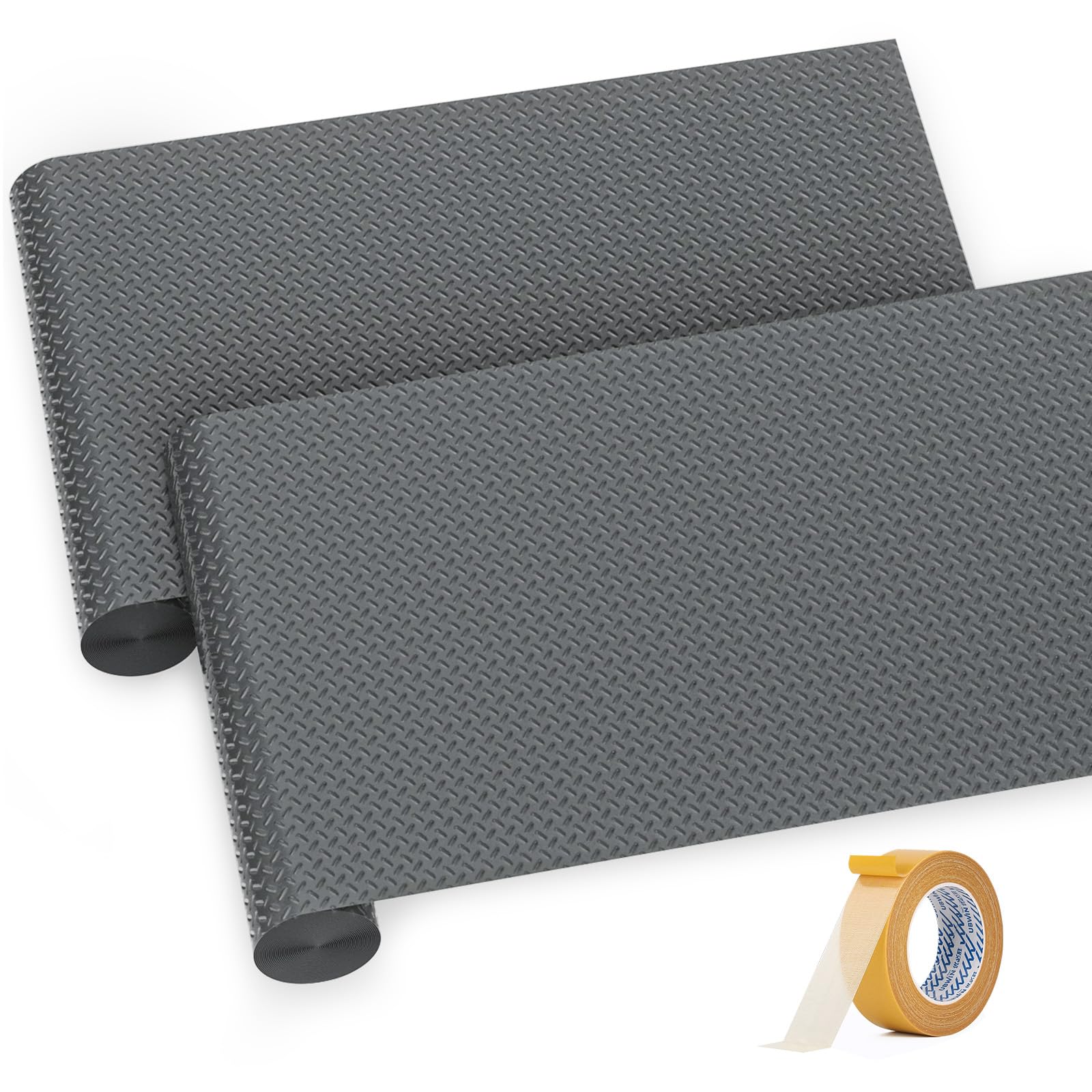 4x10FT Garage Floor Mat, Garage Floor Roll for Under Car, Golf Cart Parking Mat, Diamond Plate PVC Rubber Motorcycle Mat, Non-Slip Floor Protector for Garage Warehouse Trailer