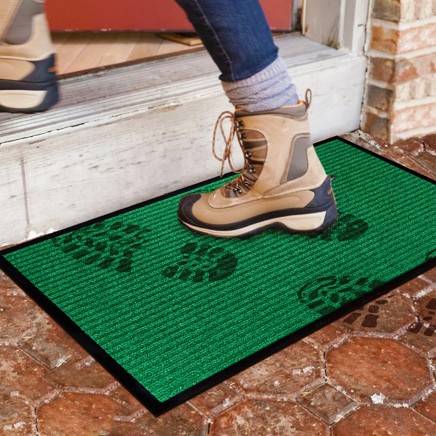 LuxUrux® Durable Rubber 3'x5' Commercial Door Mat - Heavy Duty, Indoor/Outdoor, Easy Clean, Waterproof, Patio, Garage - Commercial Floor Mat for Entry (3 x 5 Feet)