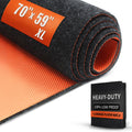 Heavy Duty Oil Spill Mat, Garage Floor Mat, 63" x 31" Waterproof Rubber Backing Oil Absorbent Pads, 1/5" Thick Reusable Under Auto Repair Mat for Garage Floor Surface Protection-Dark Gray