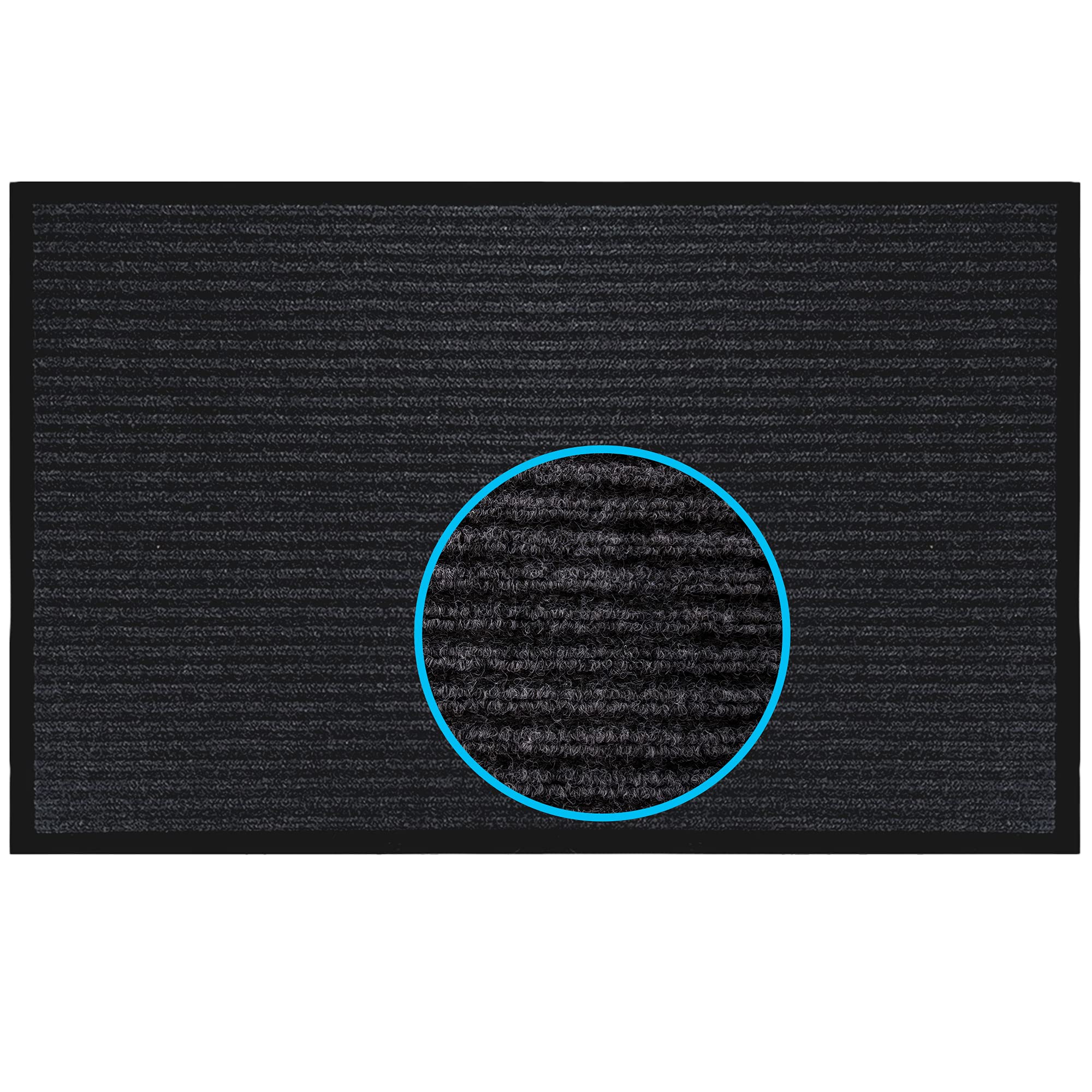 LuxUrux® Durable Rubber 3'x5' Commercial Door Mat - Heavy Duty, Indoor/Outdoor, Easy Clean, Waterproof, Patio, Garage - Commercial Floor Mat for Entry (3 x 5 Feet)