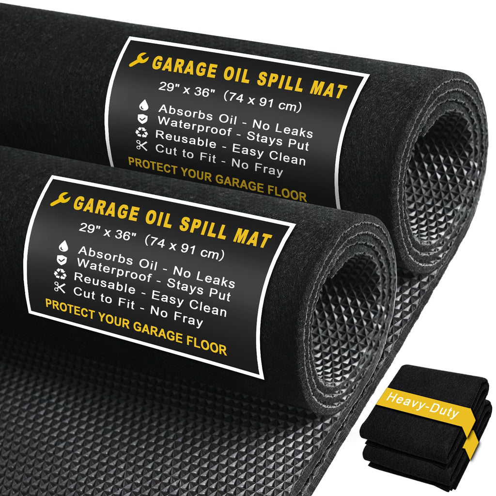 Heavy-Duty Garage Floor Mat 17' x 7'4" - Waterproof Garage Flooring for Cars & SUVs, Durable Garage Mats for Floor, Oil Spill Resistant Garage Pad, Under Car Mat, Garage Rug for Floor, Oil Change Mats