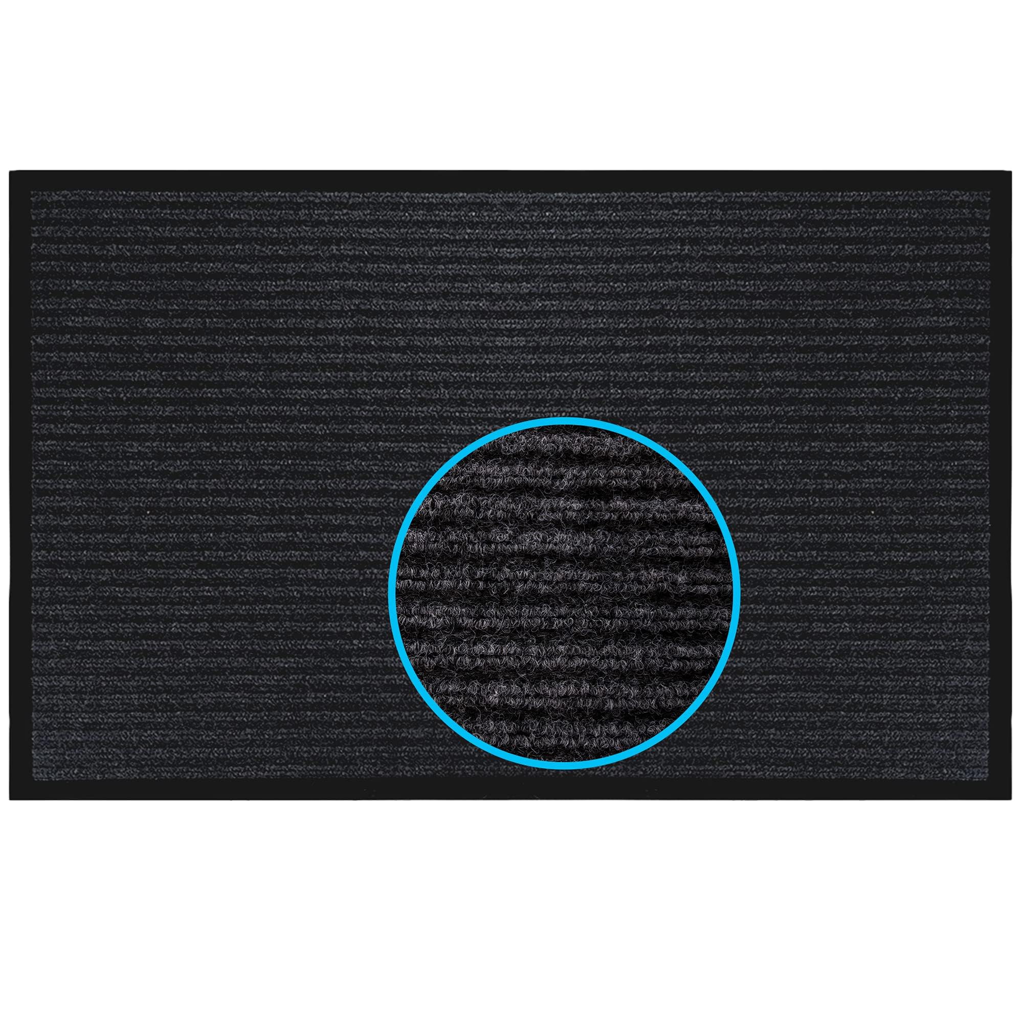 LuxUrux® Durable Rubber 3'x5' Commercial Door Mat - Heavy Duty, Indoor/Outdoor, Easy Clean, Waterproof, Patio, Garage - Commercial Floor Mat for Entry (3 x 5 Feet)
