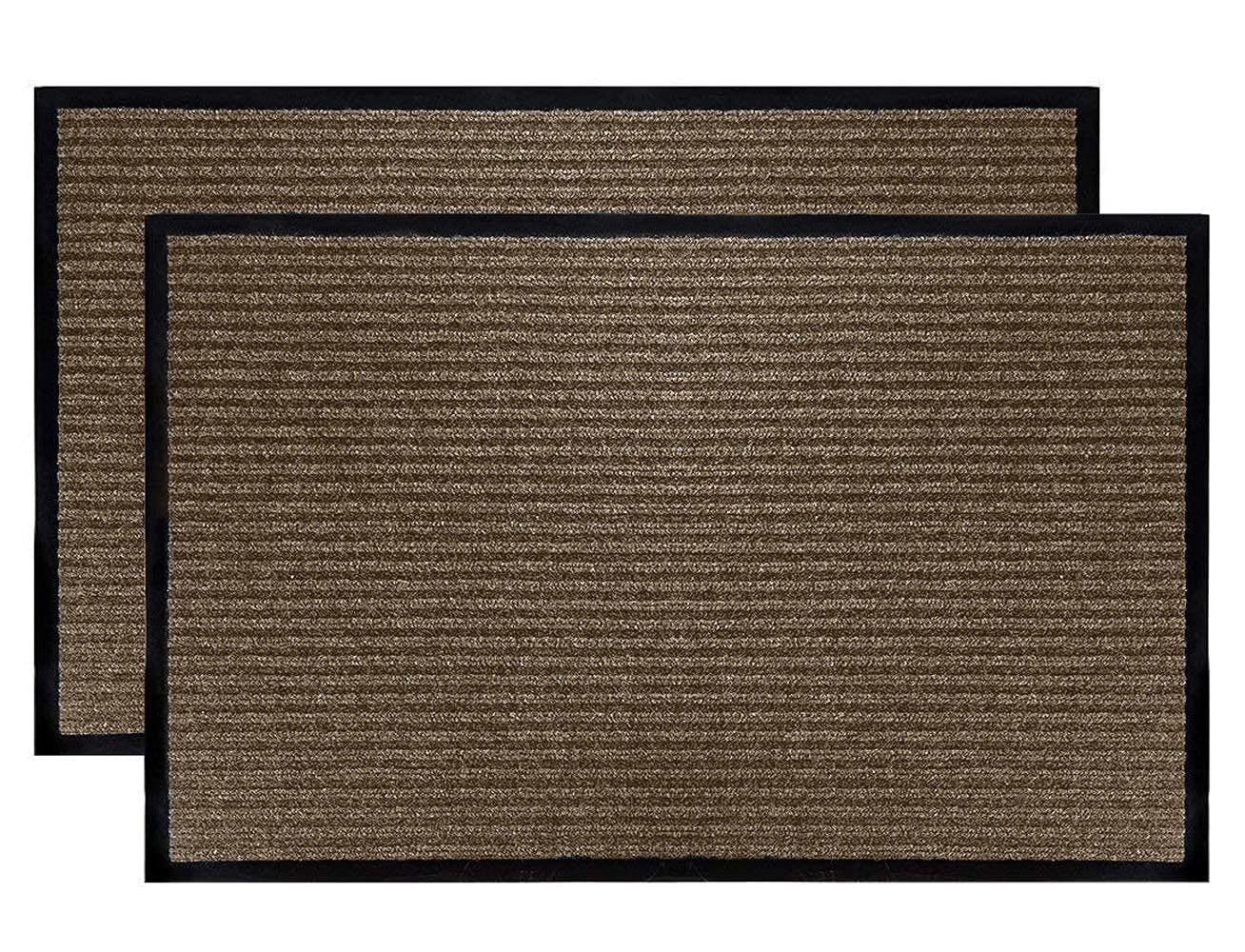 LuxUrux® Durable Rubber 3'x5' Commercial Door Mat - Heavy Duty, Indoor/Outdoor, Easy Clean, Waterproof, Patio, Garage - Commercial Floor Mat for Entry (3 x 5 Feet)