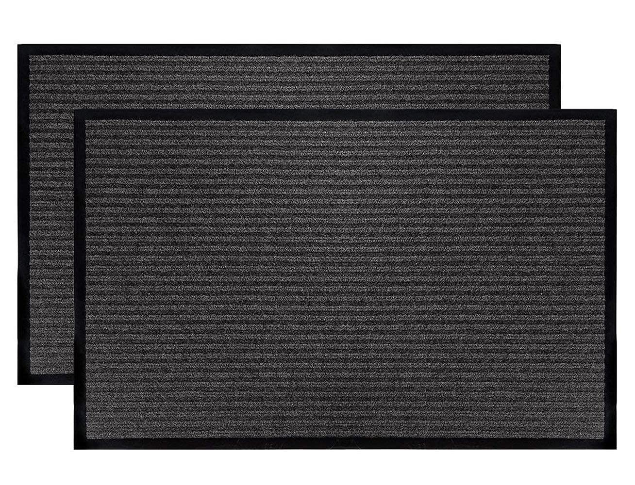 LuxUrux® Durable Rubber 3'x5' Commercial Door Mat - Heavy Duty, Indoor/Outdoor, Easy Clean, Waterproof, Patio, Garage - Commercial Floor Mat for Entry (3 x 5 Feet)