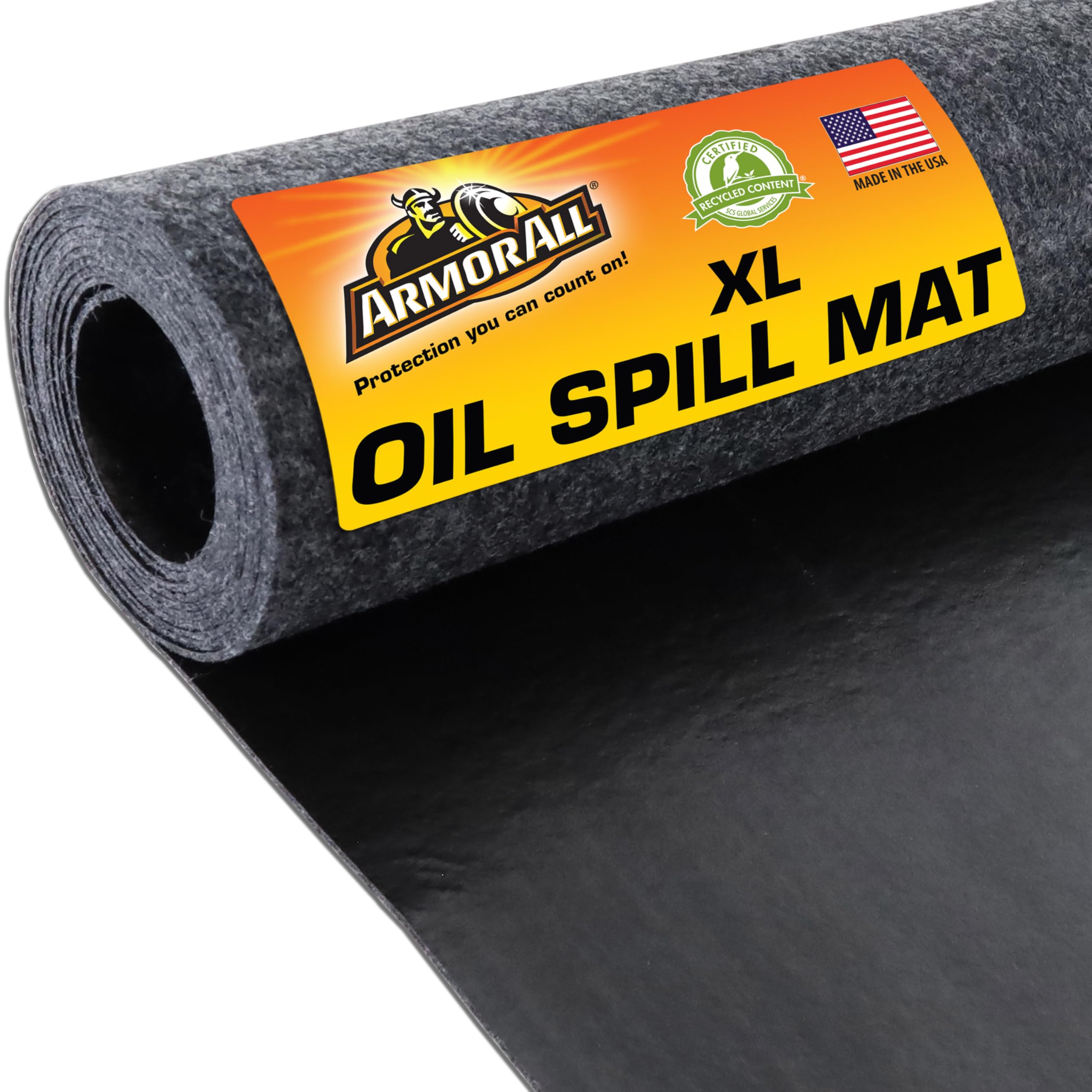 Armor All Garage Floor Mat (17' x 7'4"), Waterproof Garage Flooring, Absorbent, Premium Oil Spill Resistant Garage Pad, Durable, Protects Surfaces (Includes Double Sided Tape) (USA Made)