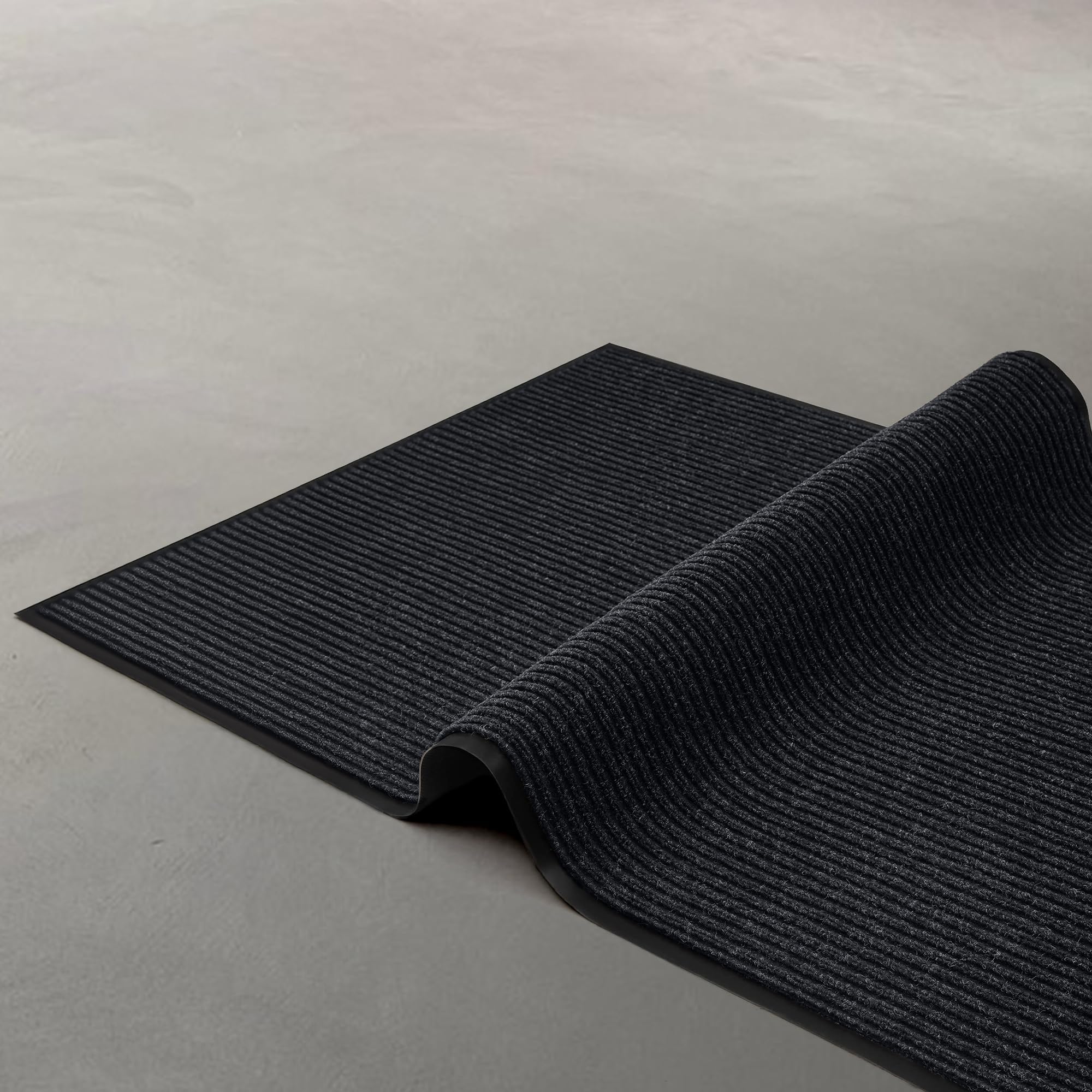 LuxUrux® Durable Rubber 3'x5' Commercial Door Mat - Heavy Duty, Indoor/Outdoor, Easy Clean, Waterproof, Patio, Garage - Commercial Floor Mat for Entry (3 x 5 Feet)