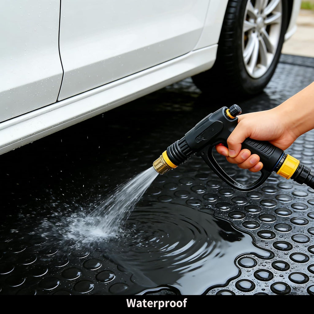 Nisorpa 16.4 x 3.3 FT Garage Floor Mat 1/8" Thick Garage Flooring Roll Heavy Duty Coin-Grip Rubber Flooring Rolls Waterproof Non-Slip Car Parking Mat Floor Protector Mat for Garage, Industry, Workshop