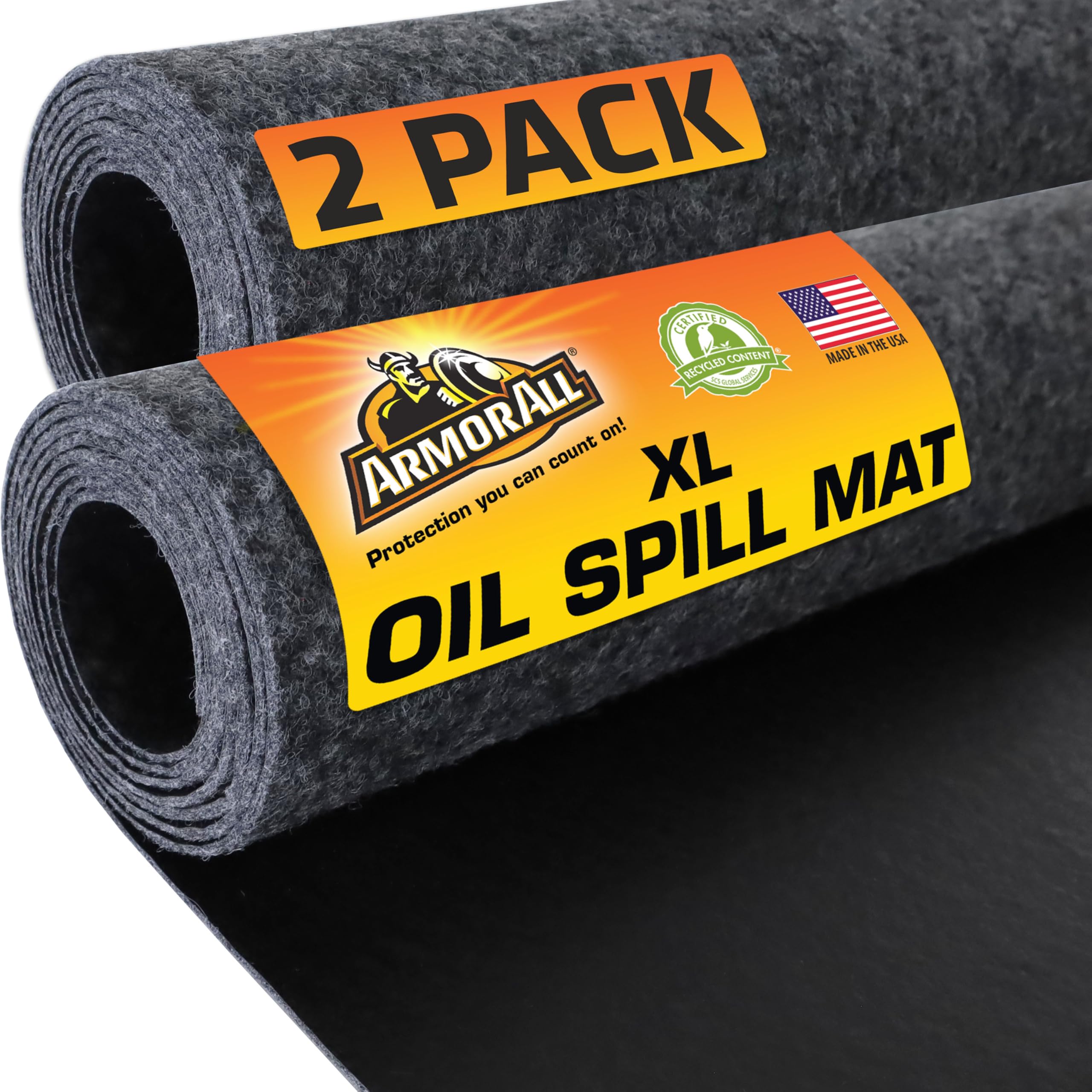 Armor All Garage Floor Mat (17' x 7'4"), Waterproof Garage Flooring, Absorbent, Premium Oil Spill Resistant Garage Pad, Durable, Protects Surfaces (Includes Double Sided Tape) (USA Made)