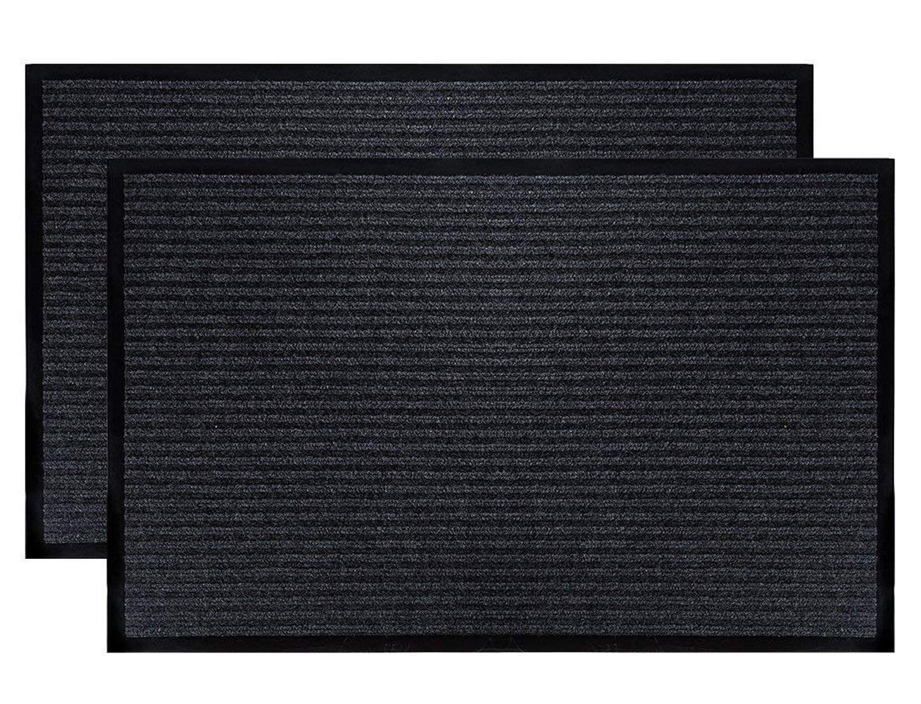 LuxUrux® Durable Rubber 3'x5' Commercial Door Mat - Heavy Duty, Indoor/Outdoor, Easy Clean, Waterproof, Patio, Garage - Commercial Floor Mat for Entry (3 x 5 Feet)