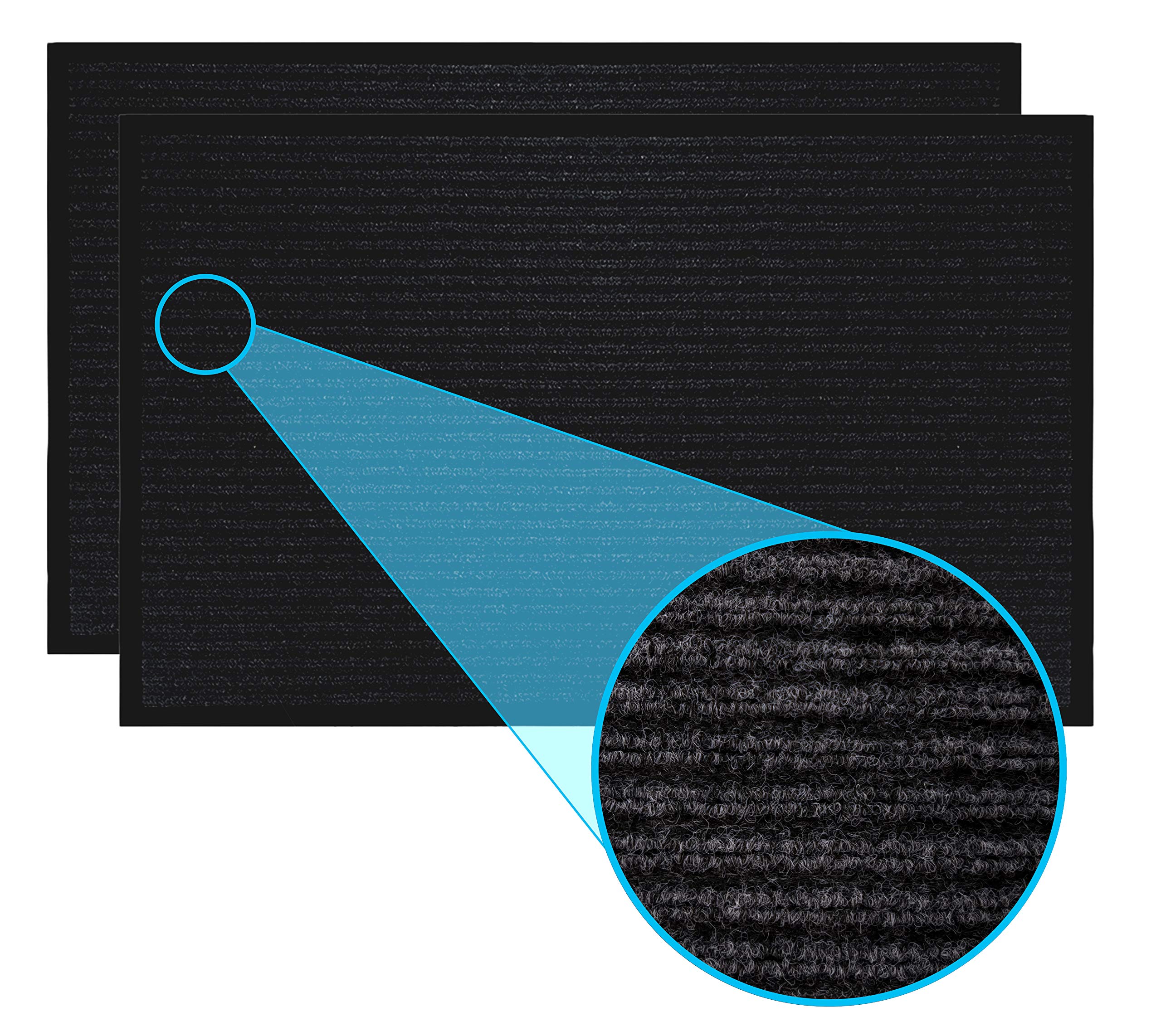 LuxUrux® Durable Rubber 3'x5' Commercial Door Mat - Heavy Duty, Indoor/Outdoor, Easy Clean, Waterproof, Patio, Garage - Commercial Floor Mat for Entry (3 x 5 Feet)