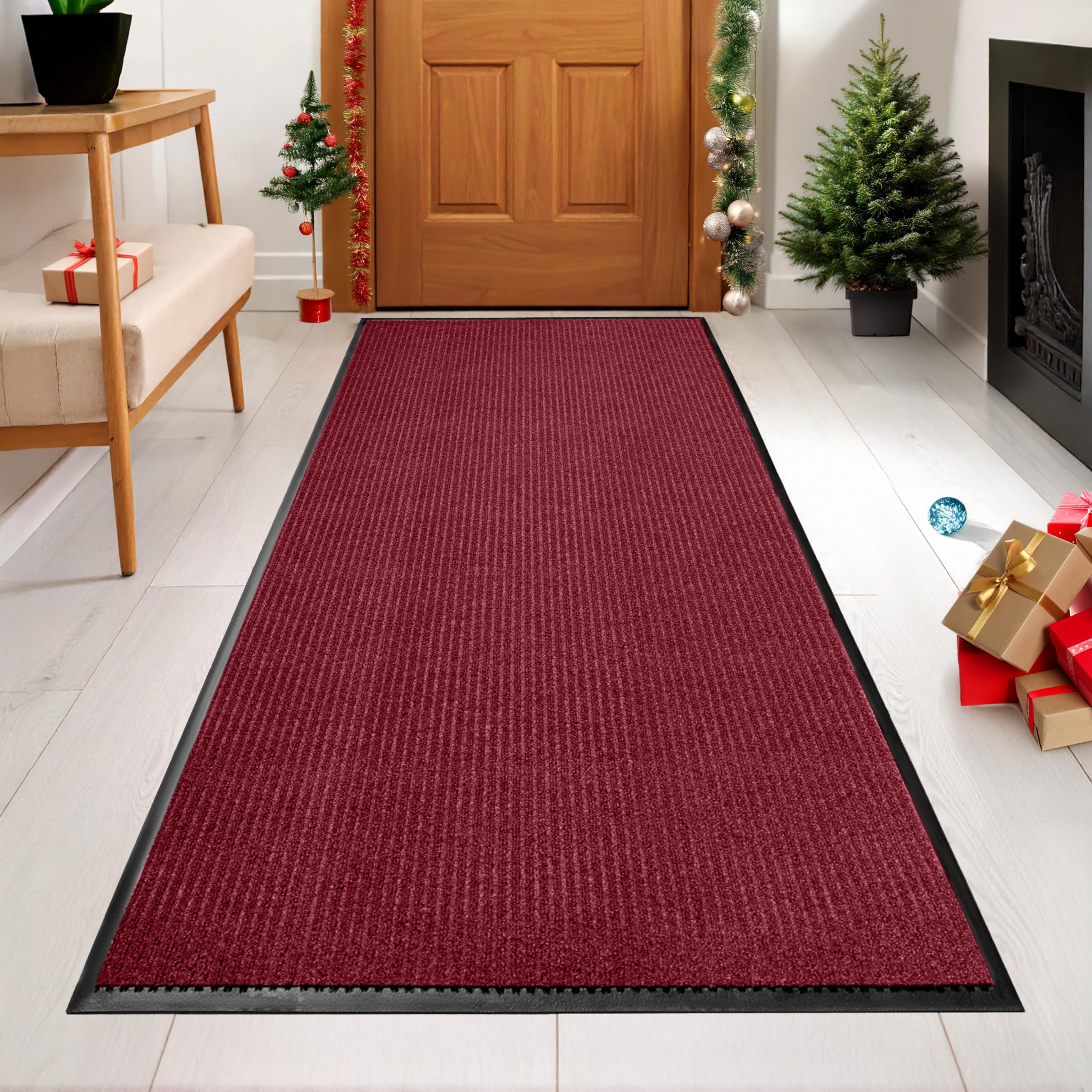 LuxUrux® Durable Rubber 3'x5' Commercial Door Mat - Heavy Duty, Indoor/Outdoor, Easy Clean, Waterproof, Patio, Garage - Commercial Floor Mat for Entry (3 x 5 Feet)