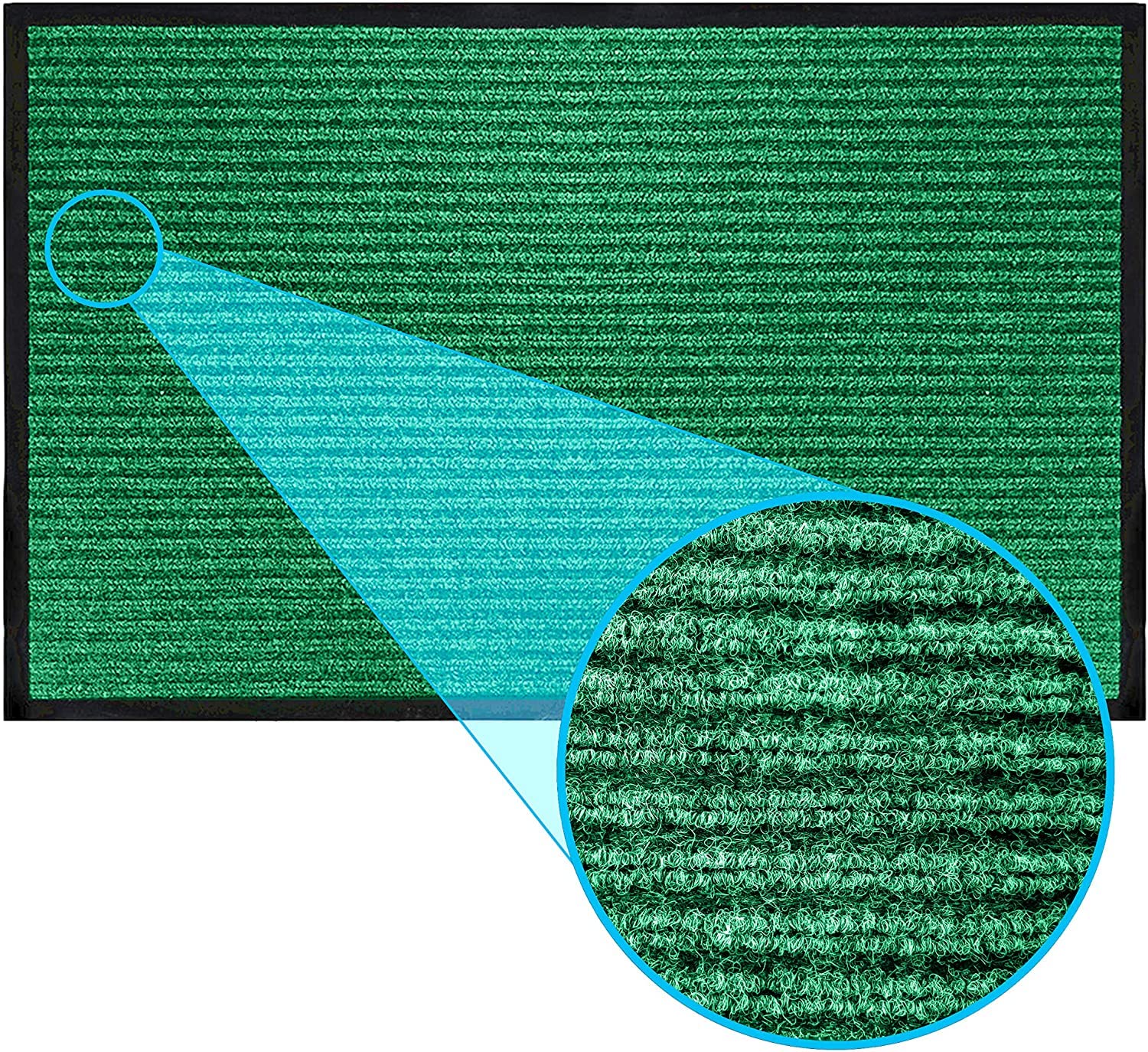 LuxUrux® Durable Rubber 3'x5' Commercial Door Mat - Heavy Duty, Indoor/Outdoor, Easy Clean, Waterproof, Patio, Garage - Commercial Floor Mat for Entry (3 x 5 Feet)
